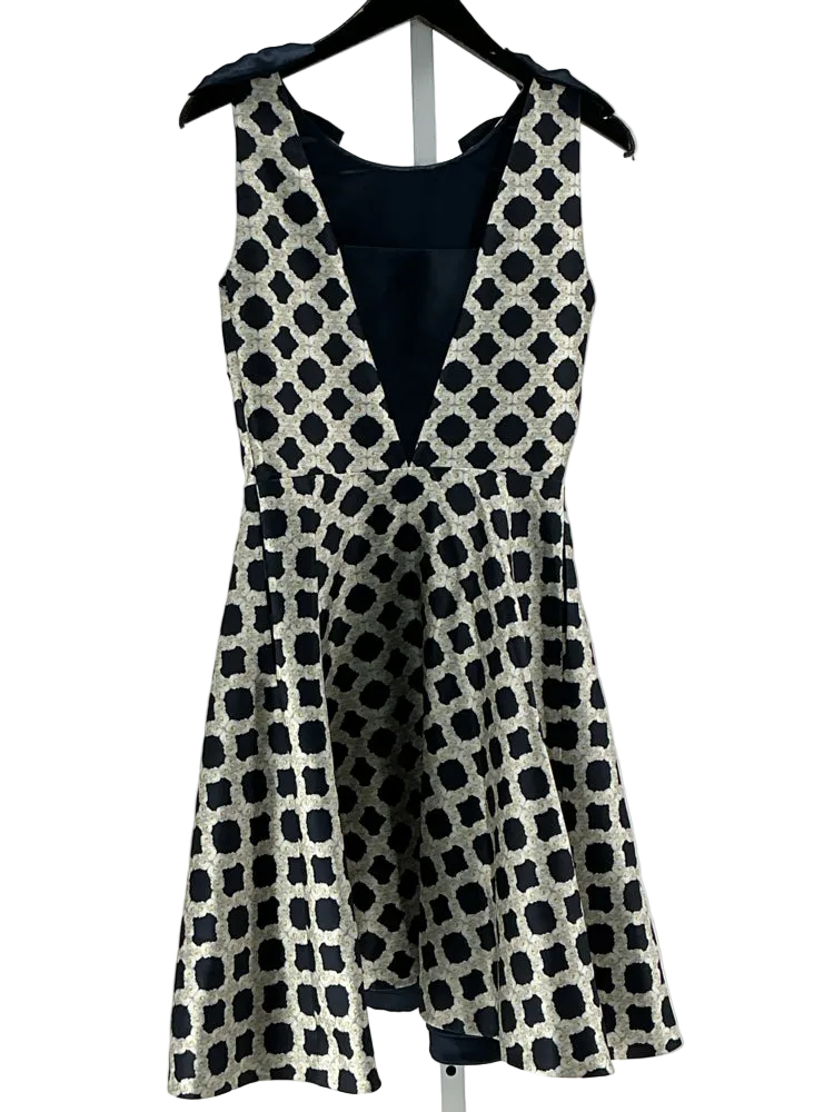 Ted Baker Size 4 Navy multi Dress