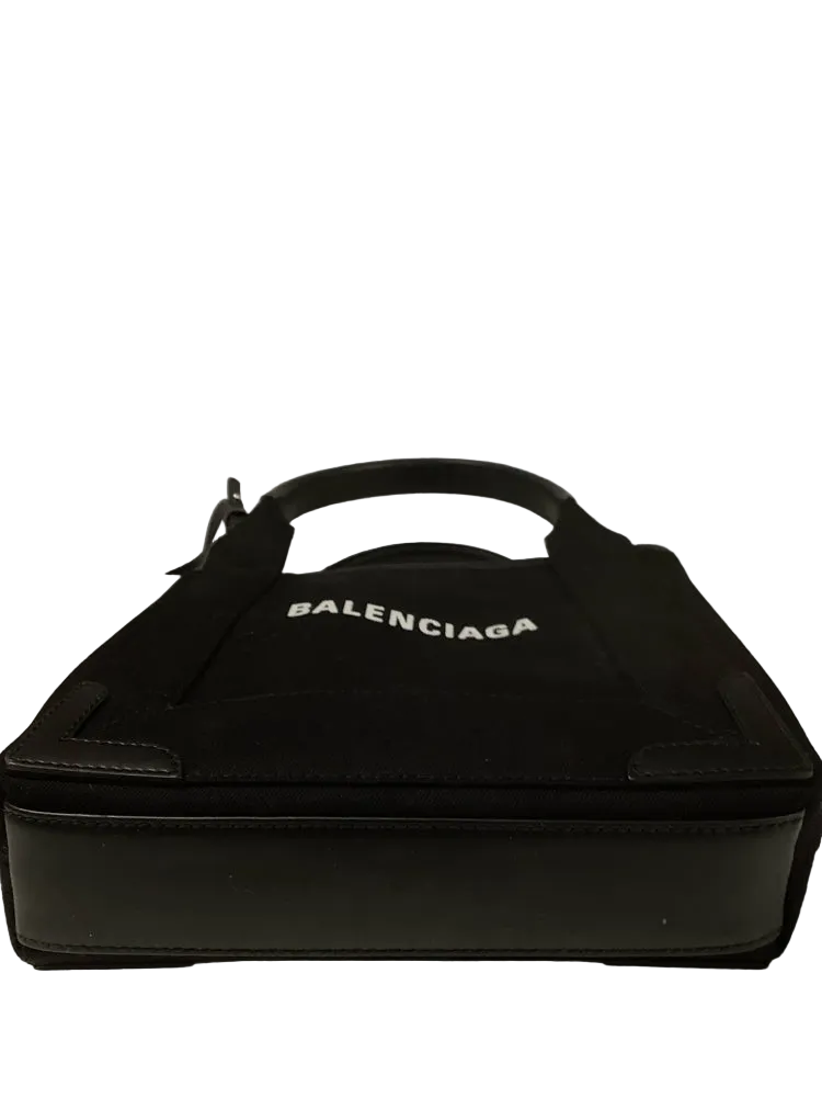 Balenciaga Black Navy Cabas Handbags