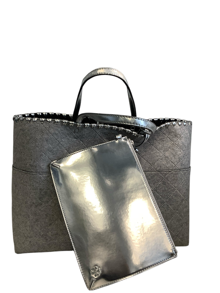 Tory Burch Gray Block T Handbags