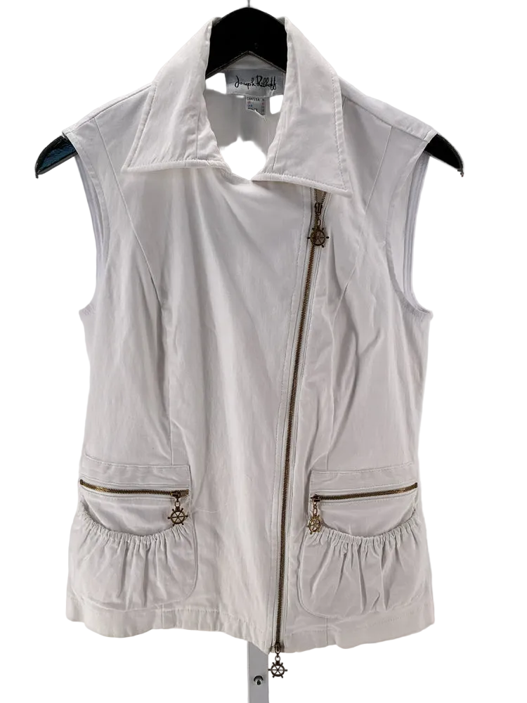 Joseph Ribkoff Size 8 White Vest