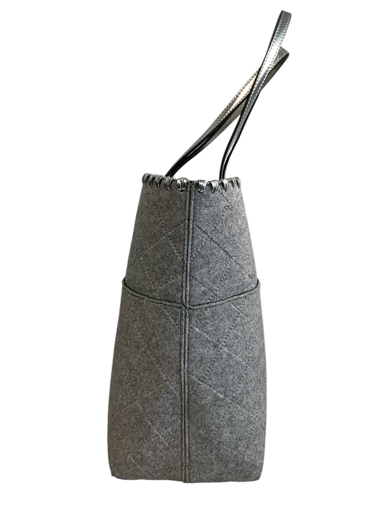 Tory Burch Gray Block T Handbags