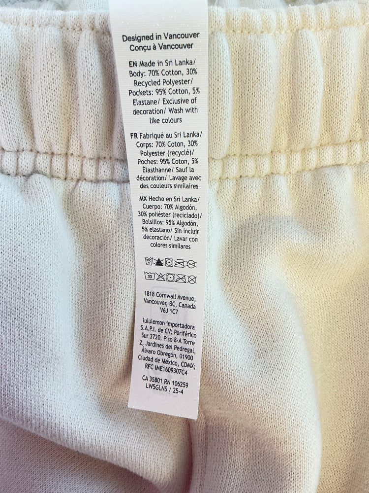 lululemon Size XS Cream Sweatpants