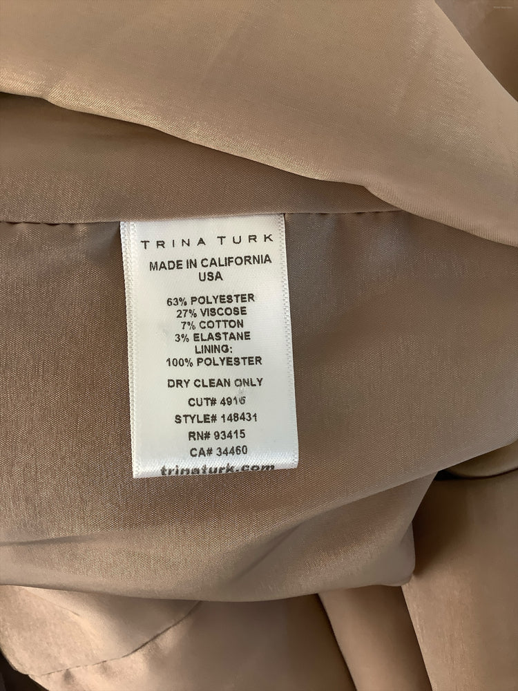 Trina Turk Size 8 Tan Dress