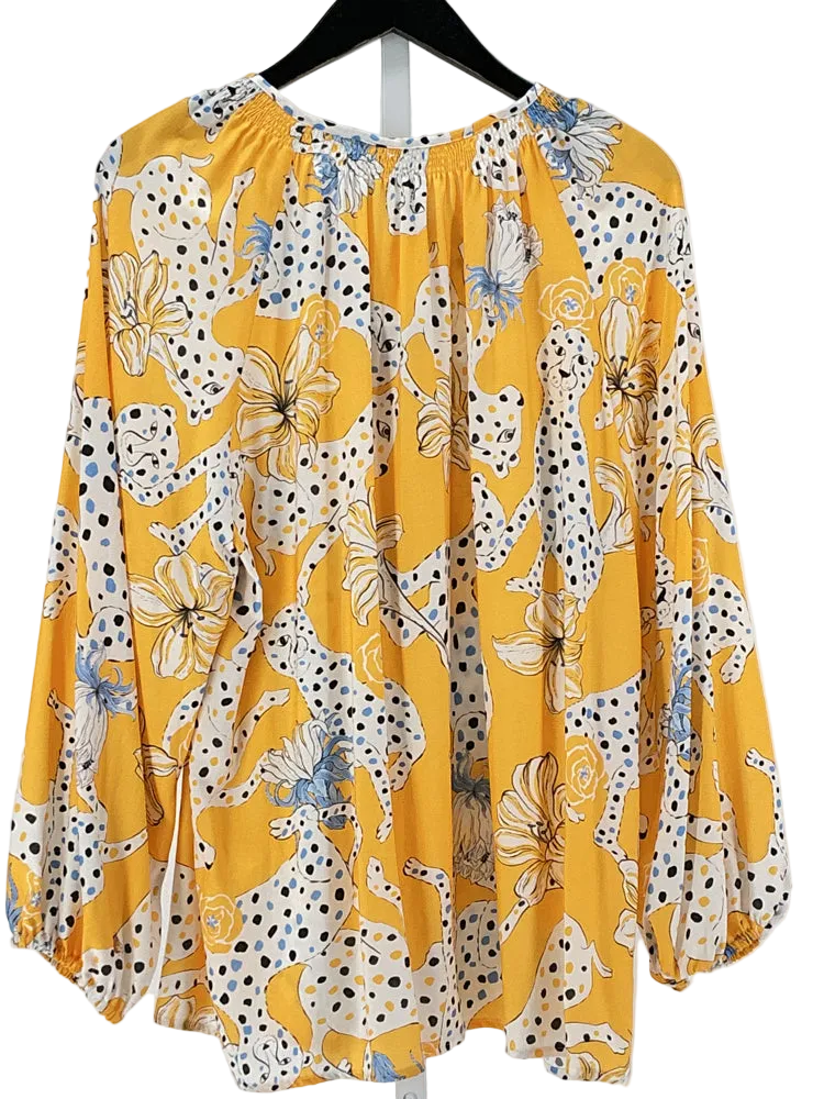 Tucker Size M Yellow Multi Shirt