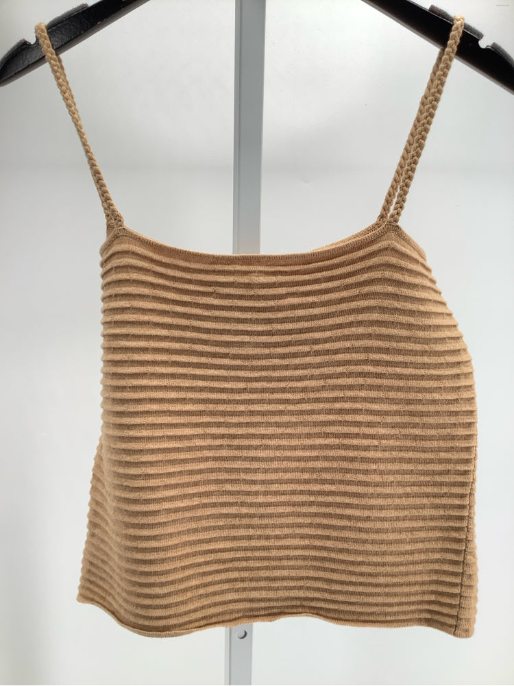 wol hide Size M Tan Ripple Tank Top