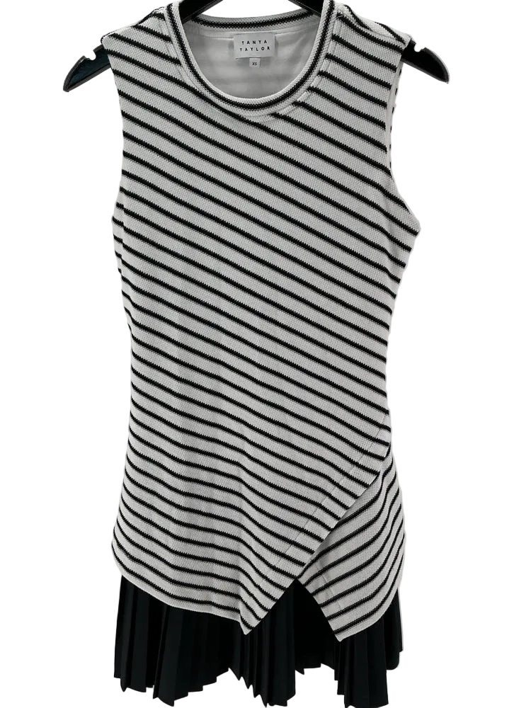 Tanya Taylor Size XS Black & White Regina Dress