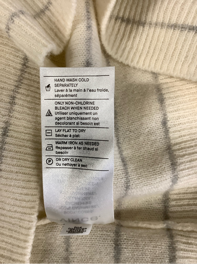 Vince Size L Cream & Gray Sweater