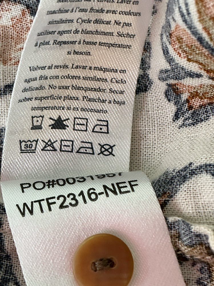 Faherty Size S Cream multi Shirt
