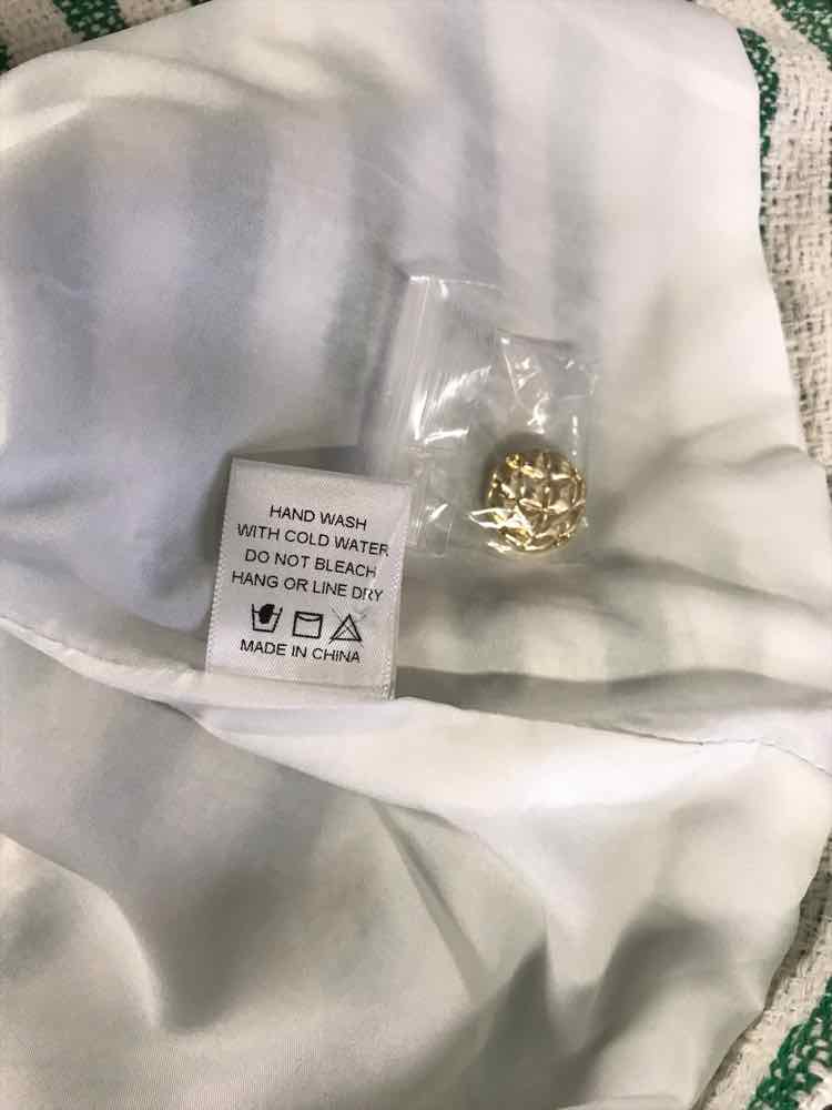 Love Wednesday Size L Green & White Dress