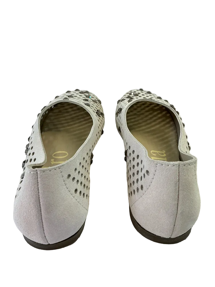 pedro garcia Shoe Size 6 Cream & Silver Flats