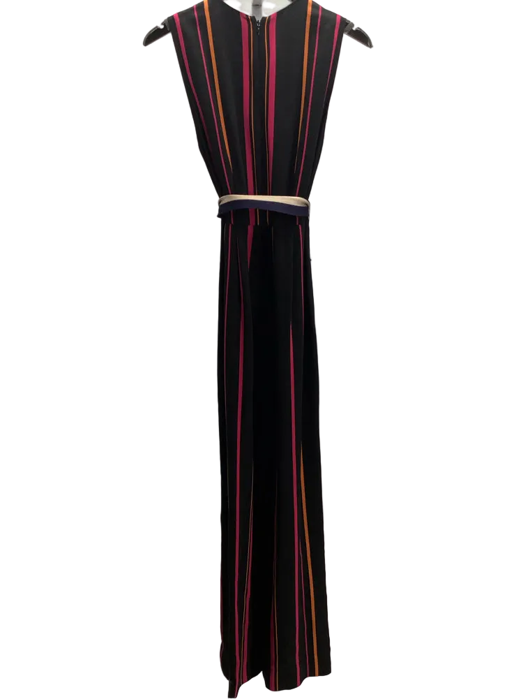 Diane VonFurstenberg Size 6 Black multi Jumpsuit