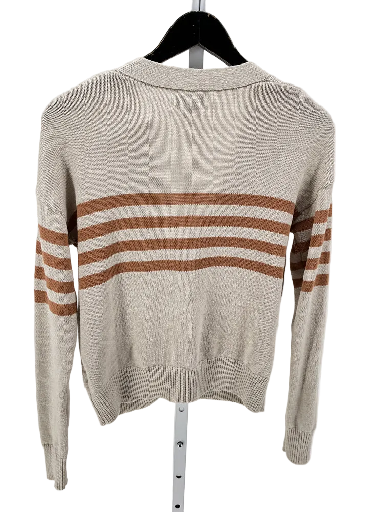 Evereve Size XS Tan & Brown Sweater