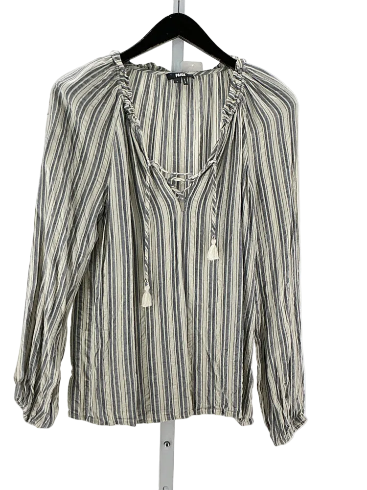 Paige Size S Blue & White Shirt
