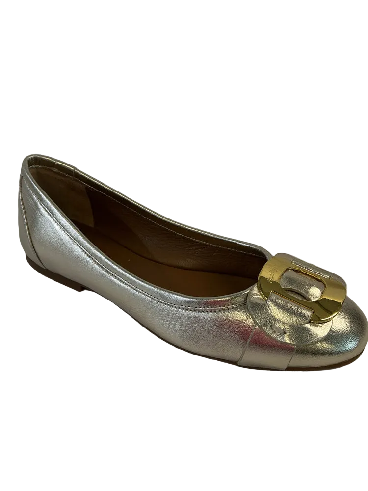 See by Chloe Shoe Size 7 Gold Chany Flats