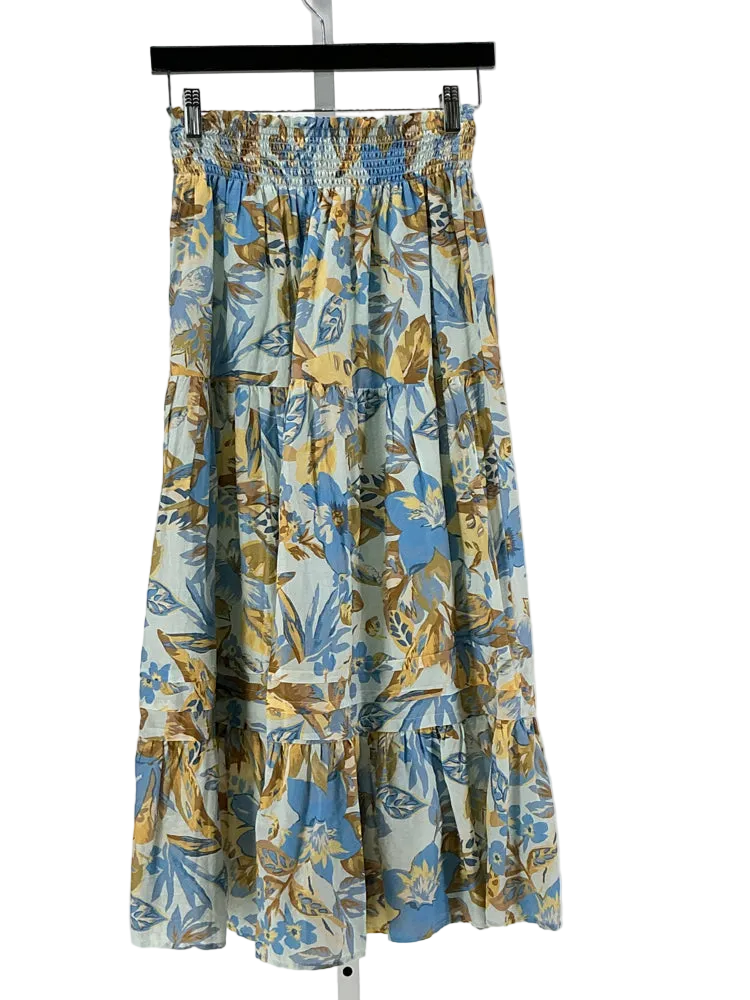 Faherty Size S Blue & Yellow Skirt