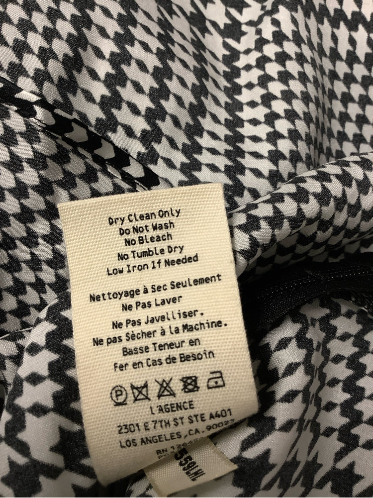 L'Agence Size 10 Black & White Bensen Shirt