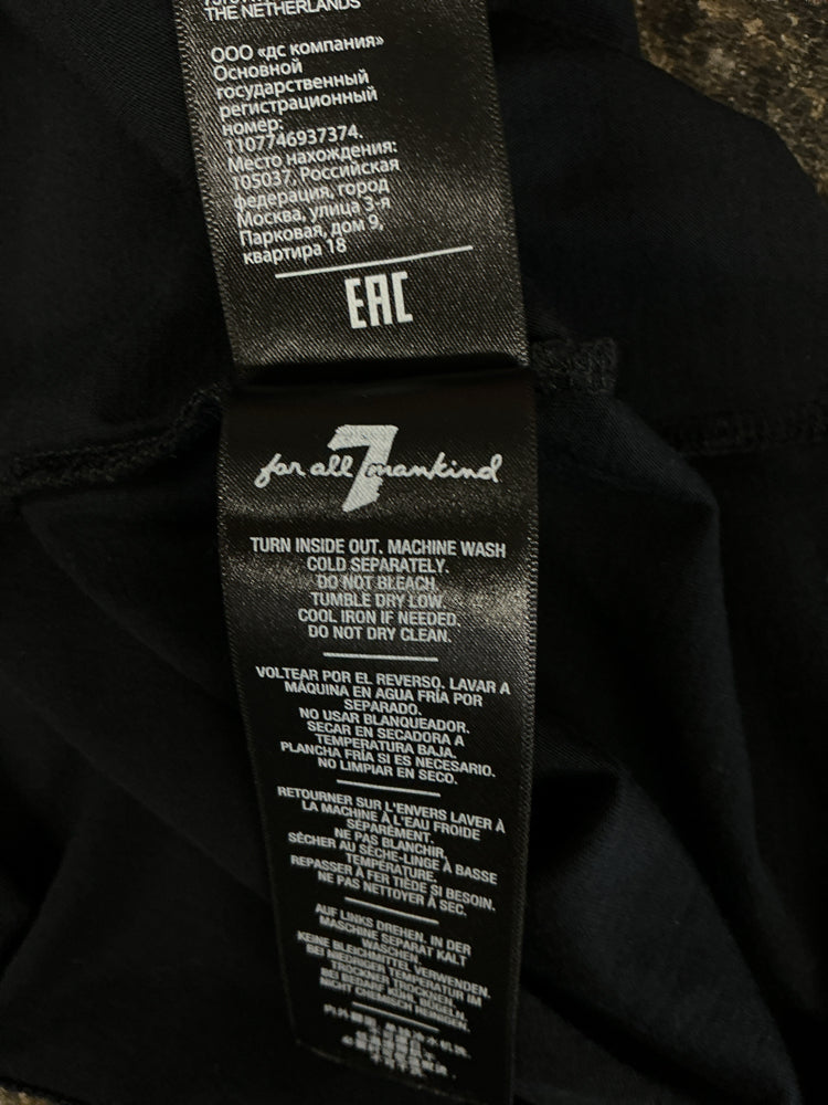 7 For All Mankind Size XS Black Shirt
