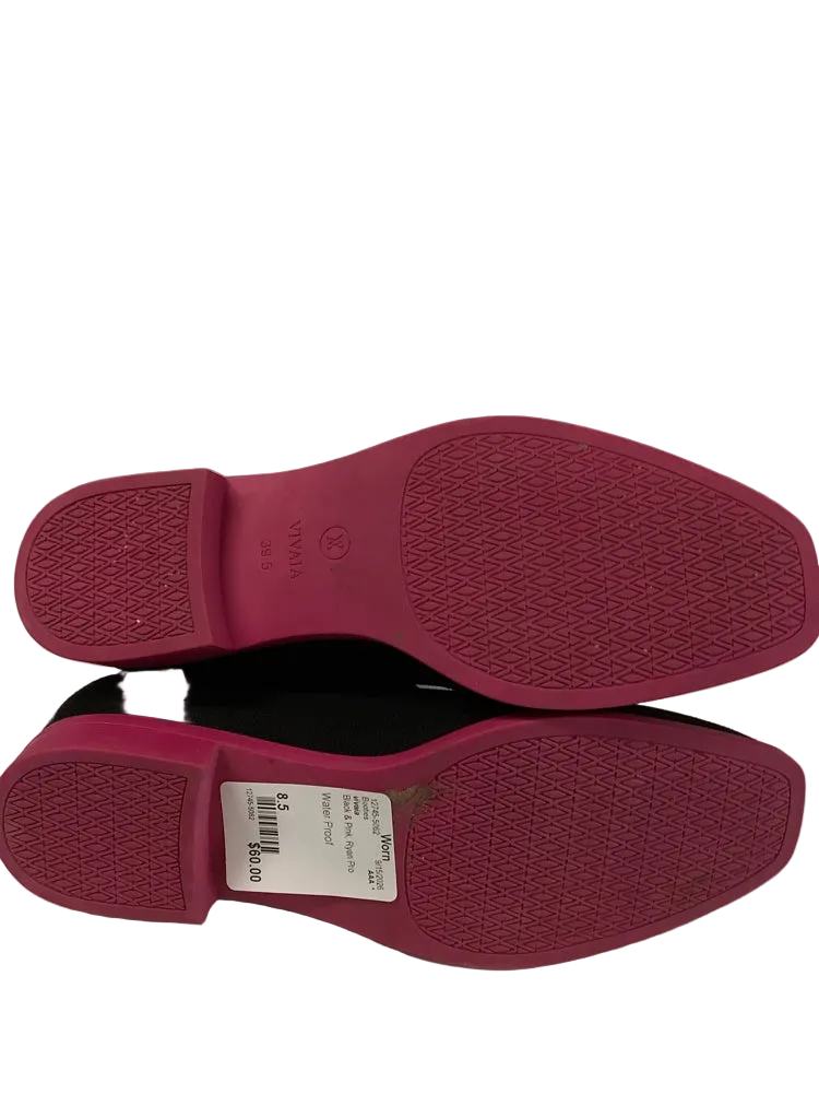 vivaia Shoe Size 8.5 Black & Pink Ryan Pro Booties