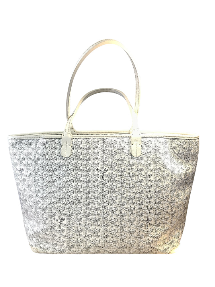 Goyard White & Gray Artois PM Handbags