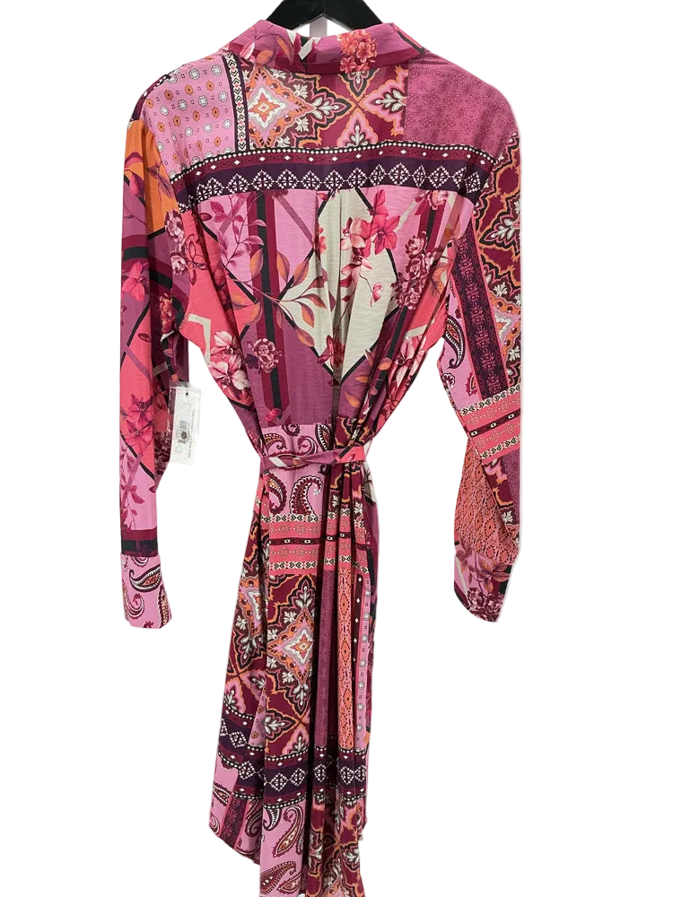 Tribal Jeans Size L Pink multi Dahlia Dress