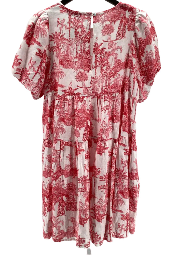 Positano Couture Size M Red multi Dress