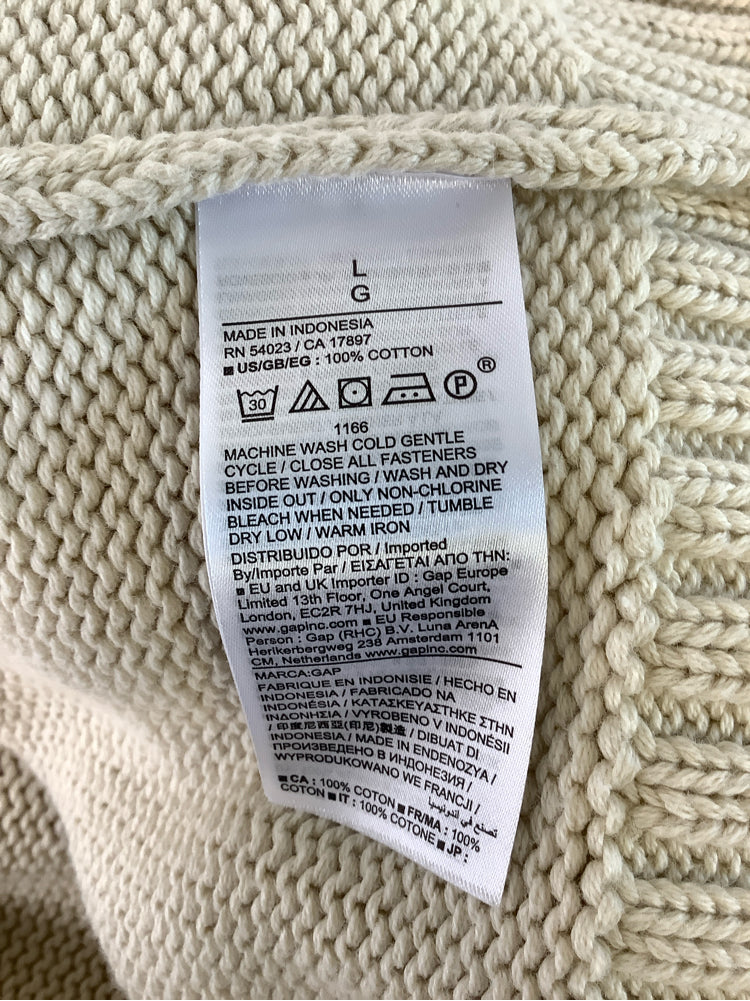 Gap Size L Cream Cardigan