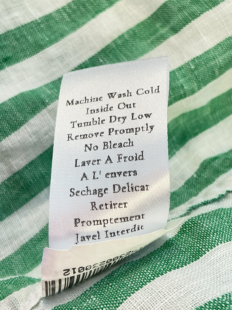 Frank & Eileen Size XS Green & White Shirt