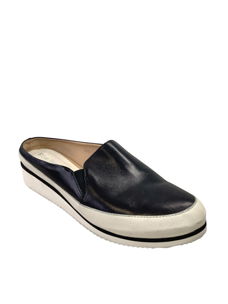 Ron White Shoe Size 9 Black & White Mules