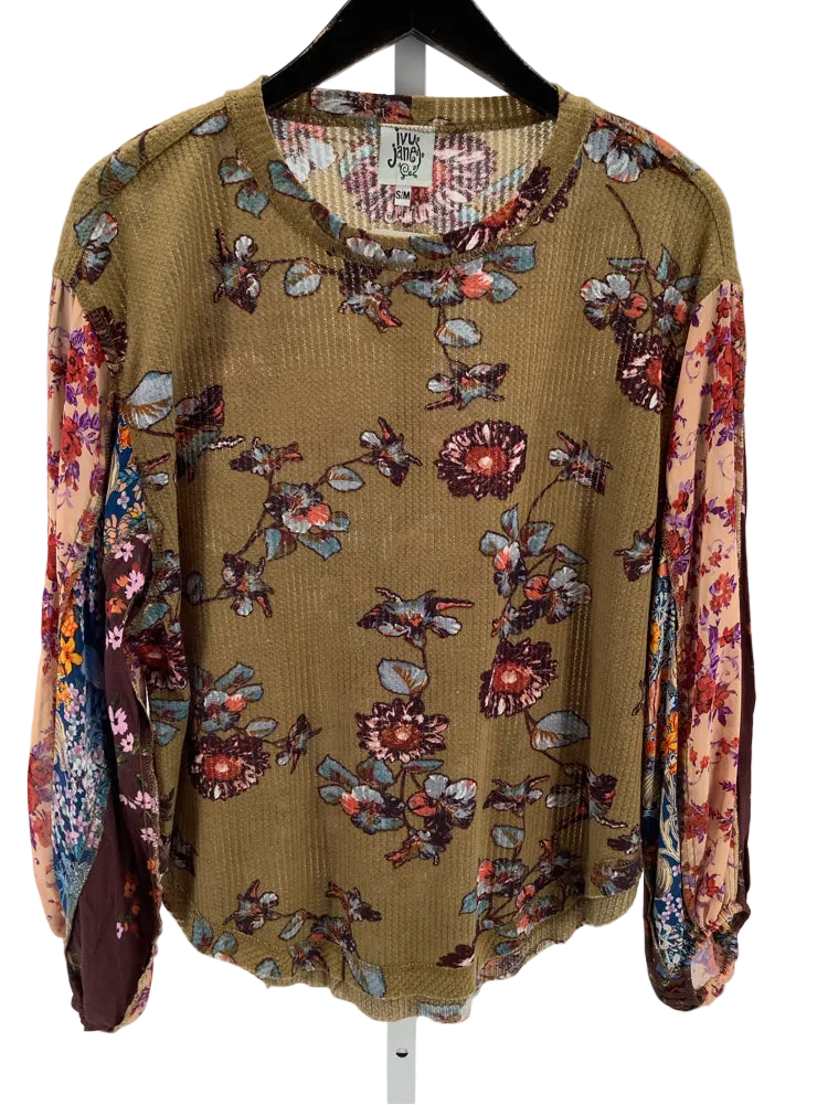 Ivy Jane Size s/m Brown Multi Shirt
