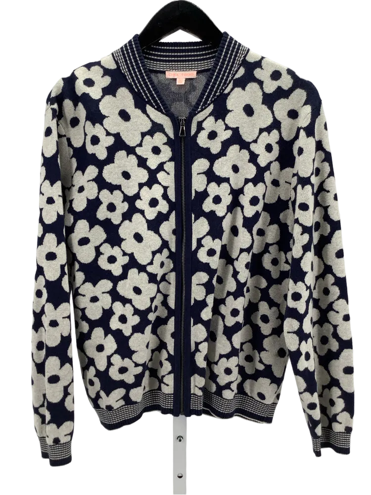 Lisa Todd Size XL Navy & Gray Daisy Dreamer Jacket