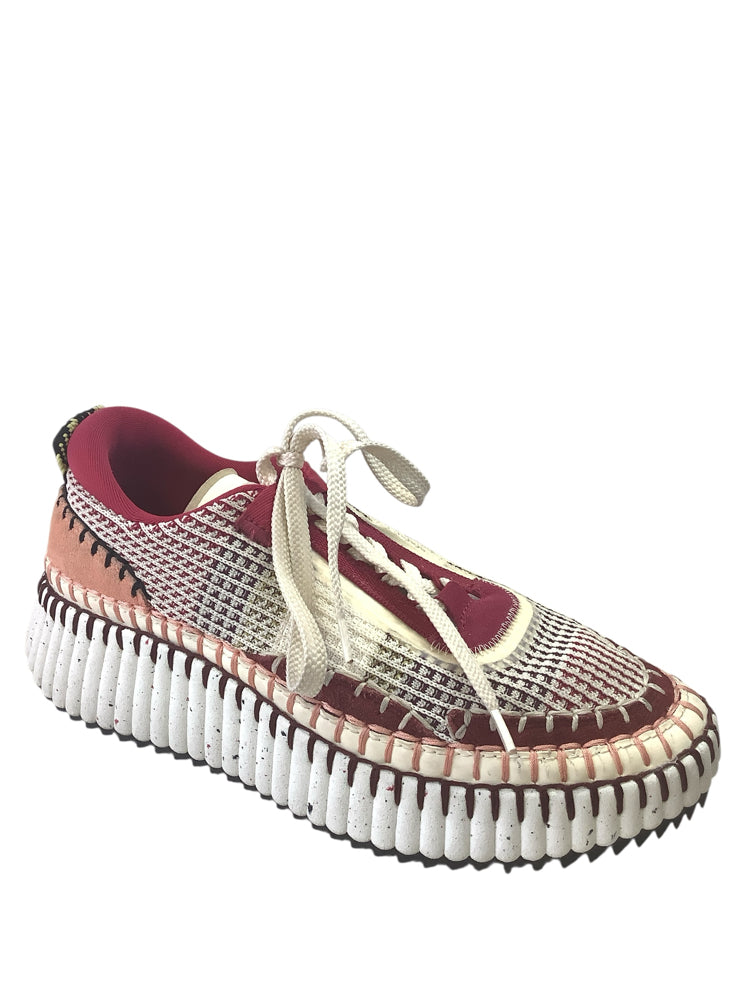 Chloe Shoe Size 9 Red multi Nama Sneakers