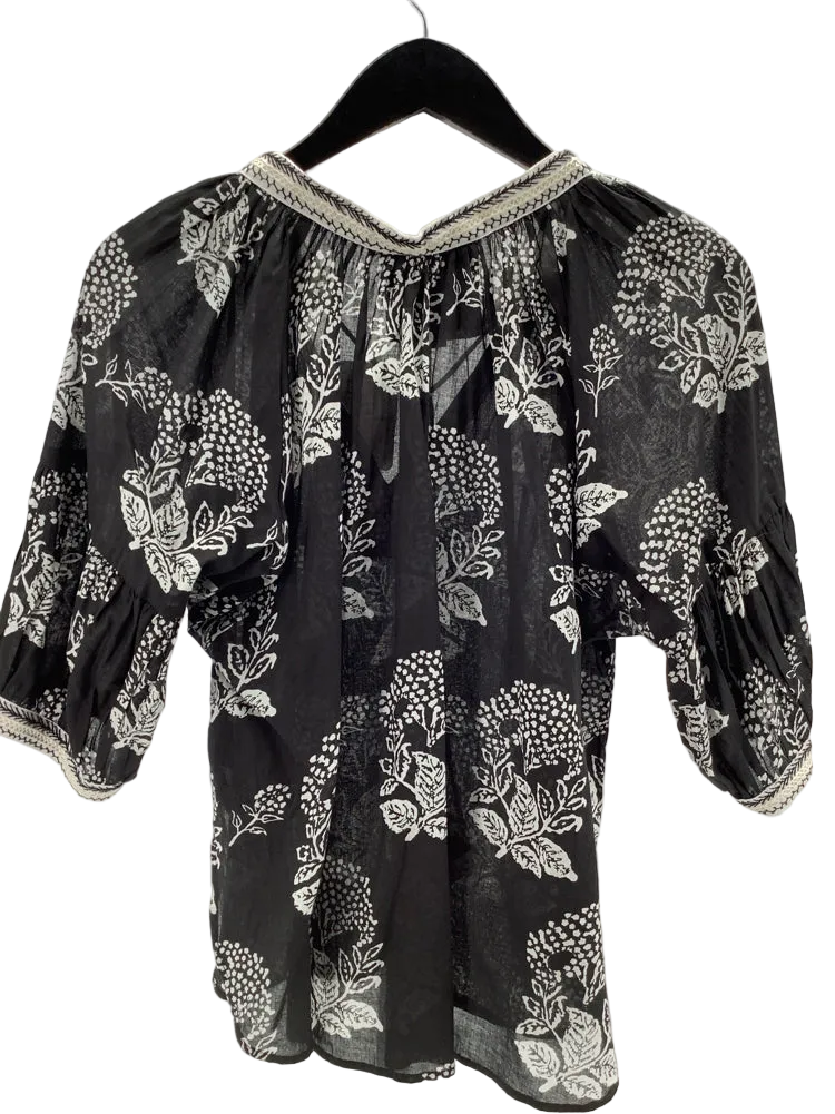 alamwar Size S Black & White Salma Shirt