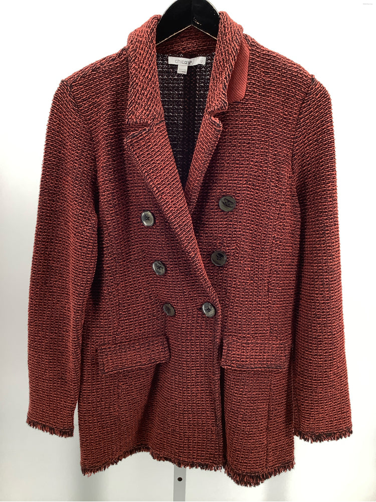 Chicos Size M Brown & Black Blazer