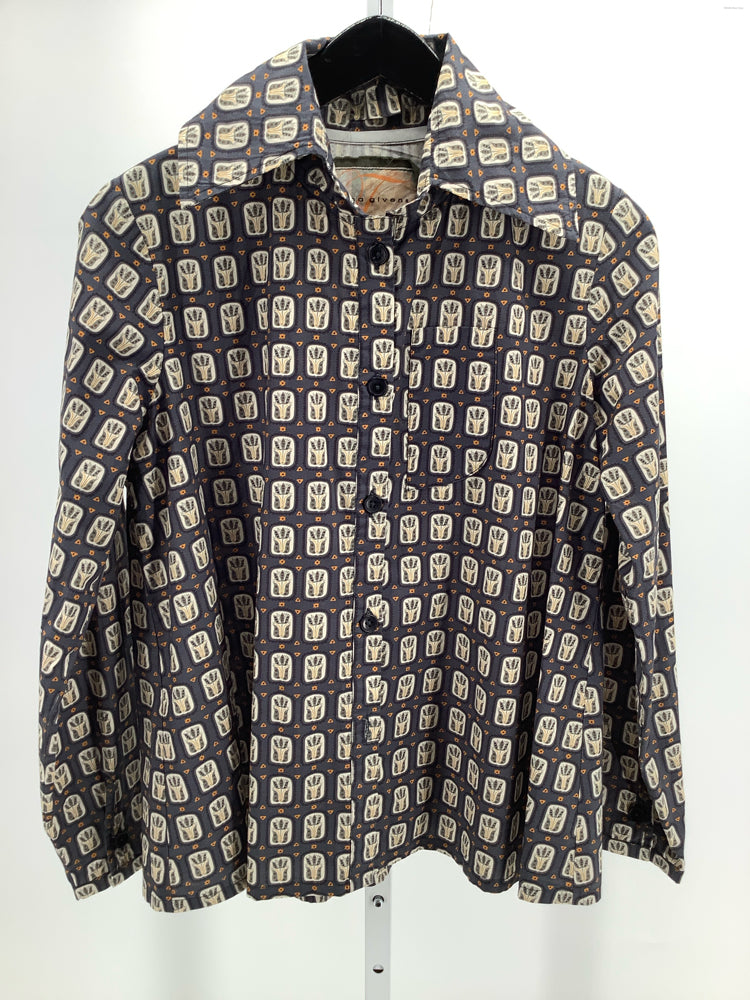Tina Givens Size S Gray multi Sheila Shirt