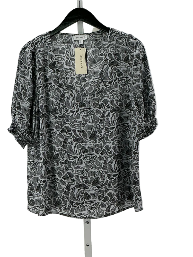Evereve Size L Black & White Shirt