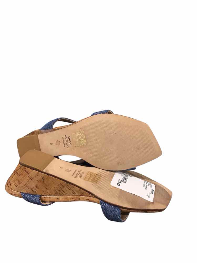 Stuart Weitzman Shoe Size 8 Blue Aleena Wedges