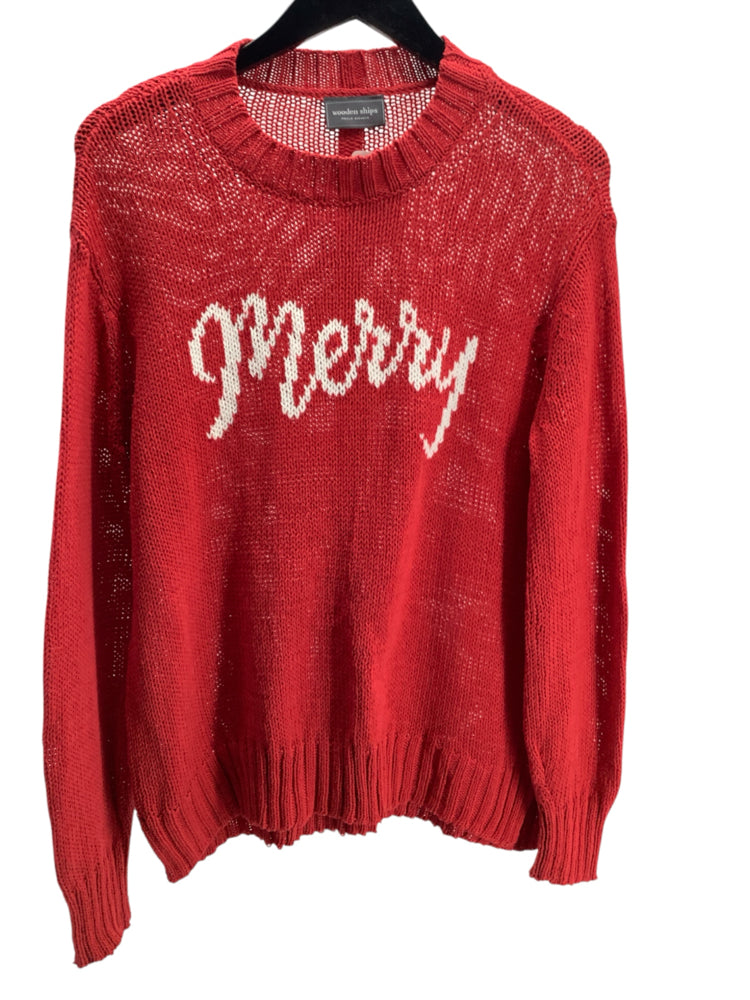 Wooden Ships Size s/m Red Sweater