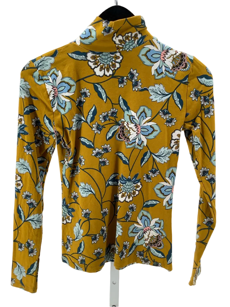 Maeve Size XXS Yellow Multi Shirt