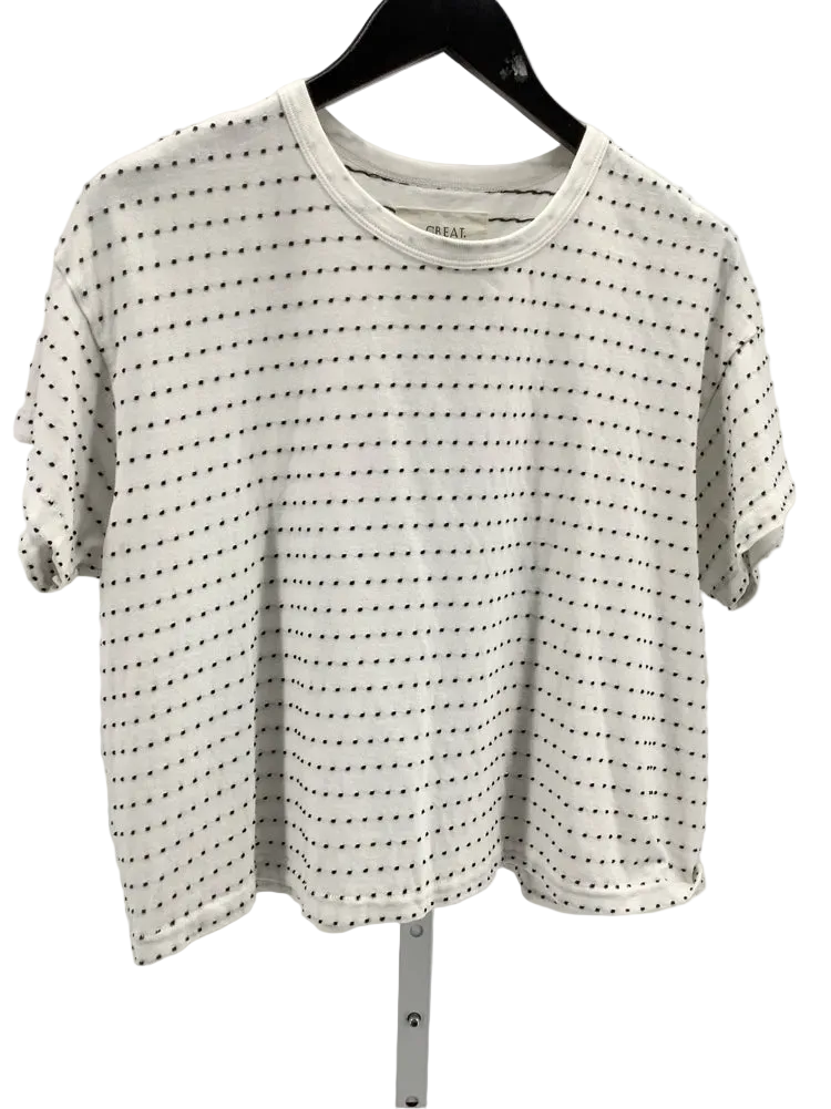 the GREAT Size M White & black Swiss Dot Shirt
