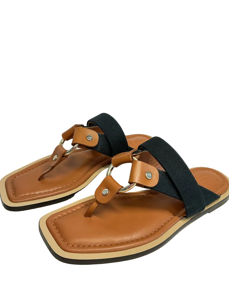 Lafayette 148 Shoe Size 8 Brown & Black Sandals