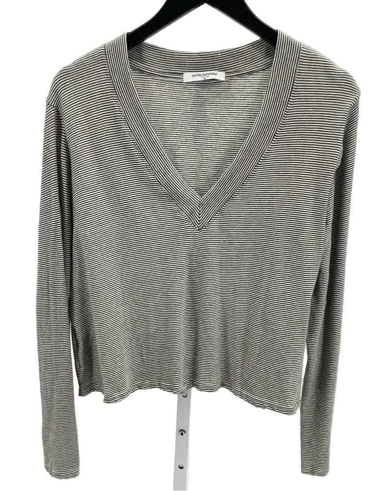 perfectwhitetee Size XL Gray & Black Fiona Shirt