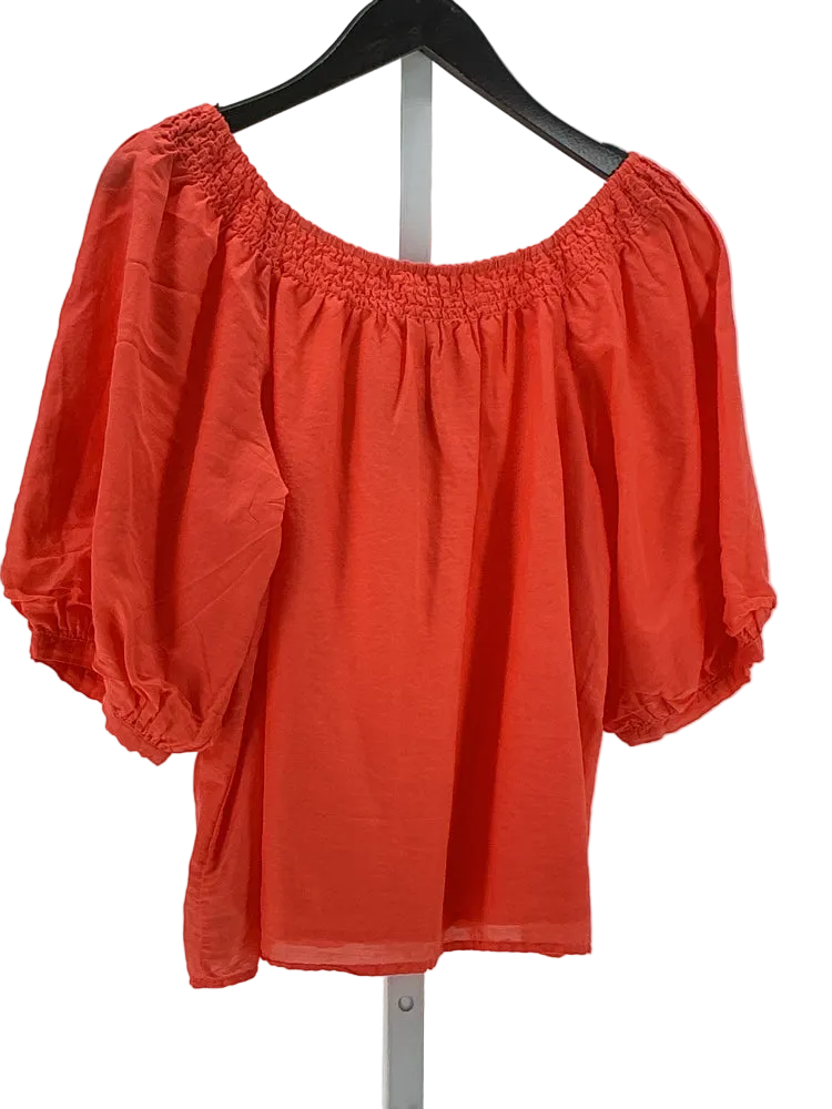 Velvet by Graham Spencer Size M Orange Shirt