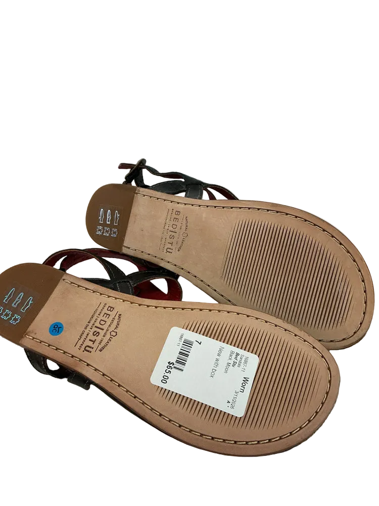 Bed Stu Shoe Size 7 Black Moon Sandals
