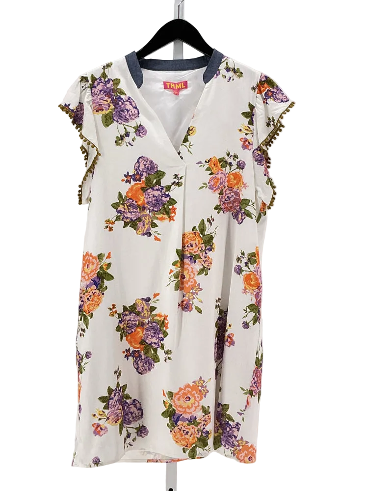 THML Size M Cream multi Dress
