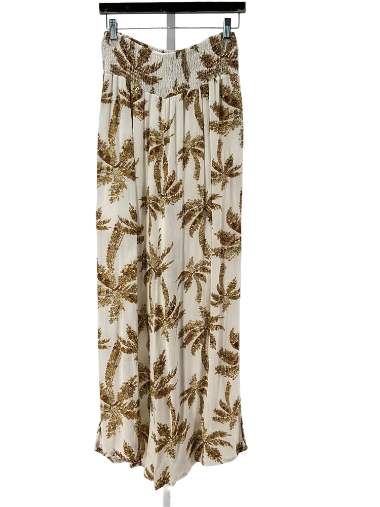 esqualo Size 6 Brown & white Pants