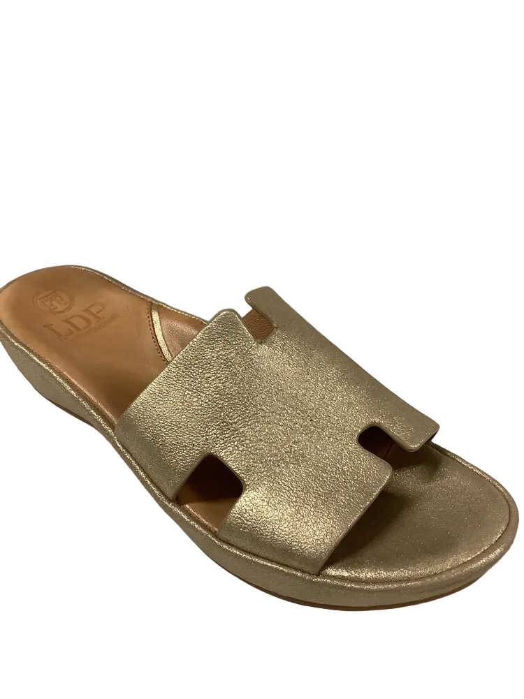 L'Amour Des Pieds Shoe Size 8.5 Gold Catiana Sandals