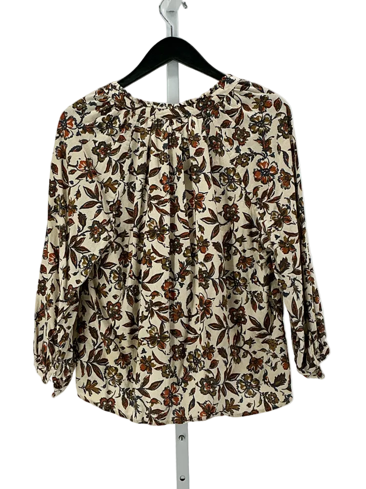 Faherty Size S Cream multi Shirt