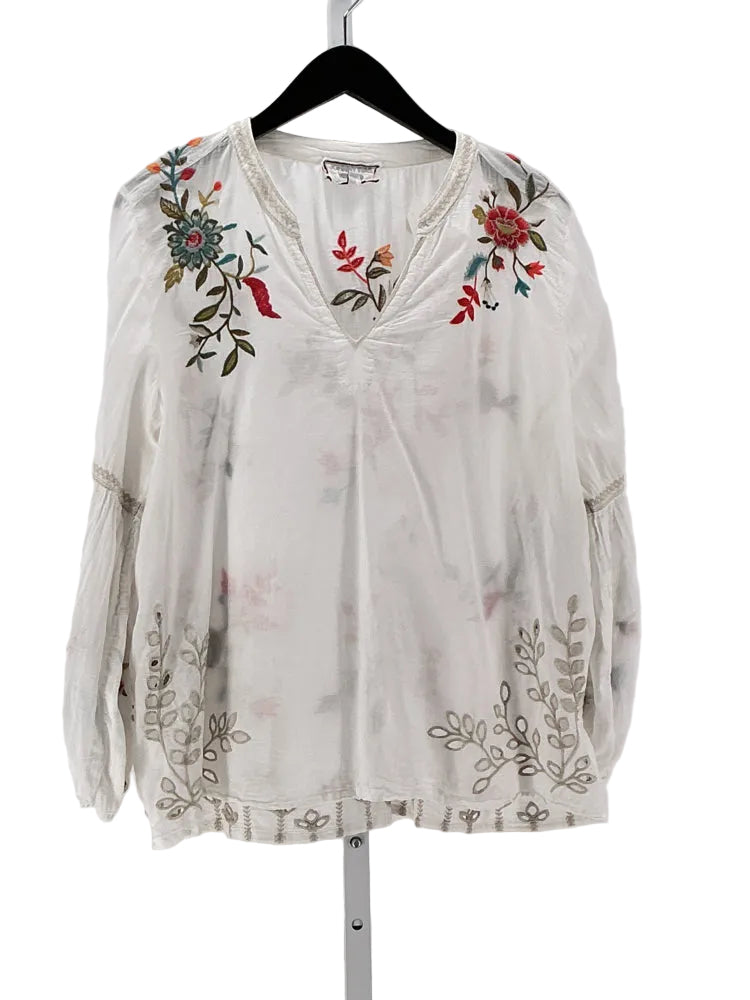 Johnny Was Size M White multi Shirt
