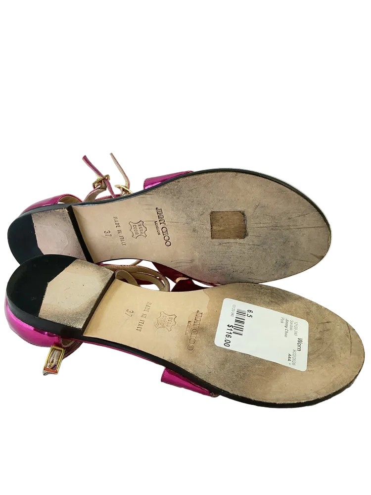 Jimmy Choo Shoe Size 6.5 Pink Sandals