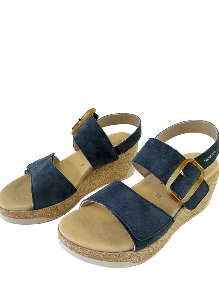 Mephisto Shoe Size 6.5 Navy Wedges